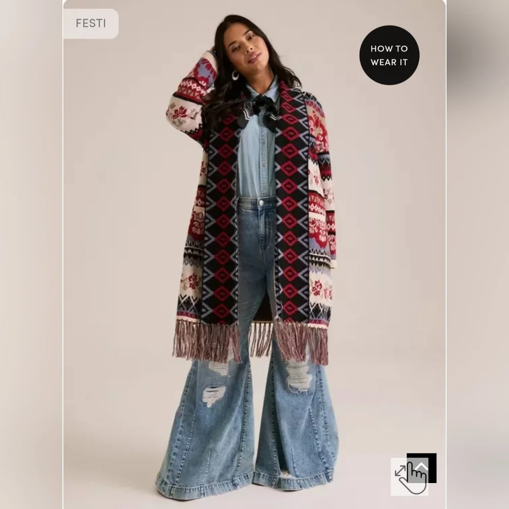 Torrid Festi Long Cardigan Sweater - Picture 2 of 6